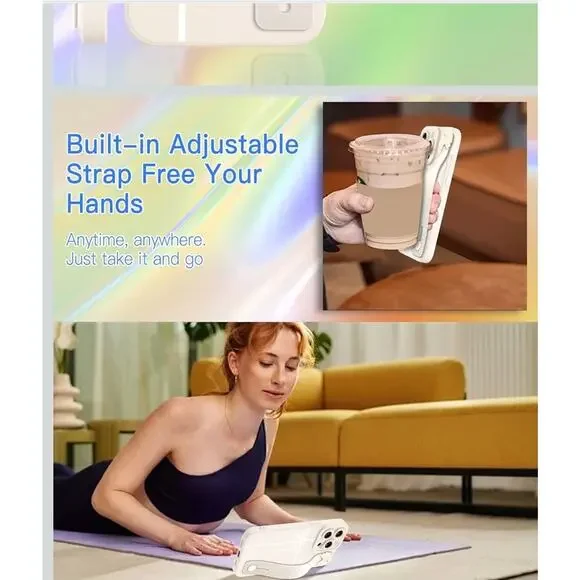 SOKAD Ribbon Bow Phone Case for iPhone 15 Pro Max with Wrist Strap Kickstand S16 - Picture 6 of 8